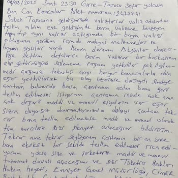 Feribot Yolculuğunda Kaybolan Bagajım Ve Çözümsüz Kalan Mağduriyetim
