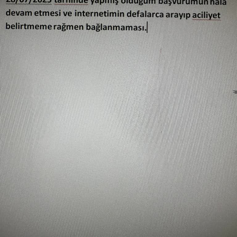 Kurulum Gecikmesi Ve Bilgilendirme Eksikliği Nedeniyle Mağduriyet Yaşıyorum