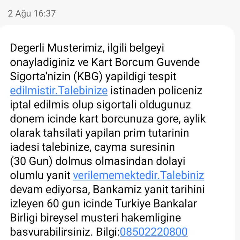 Bilgim Dışında Tanımlanan Sigorta Ücretiyle Mağdur Edildim