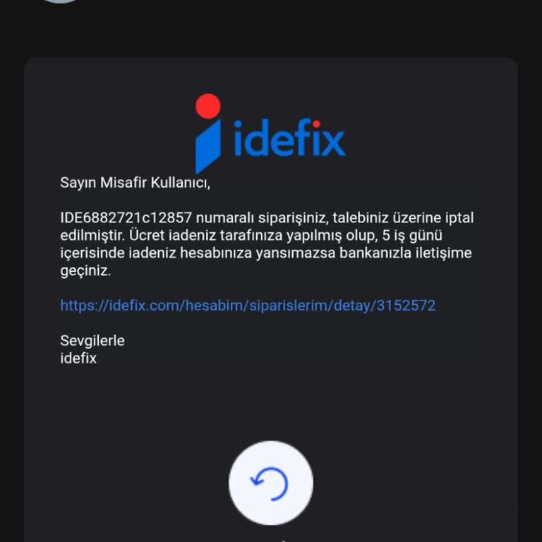 İdefix İptal Edilen Siparişin Ücreti 13 Gündür İade Edilmedi