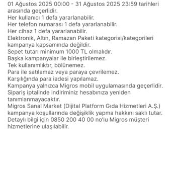 Migros Kampanya Kuponu Şartları Yanıltıcı Ve Mağduriyet Yaratıyor