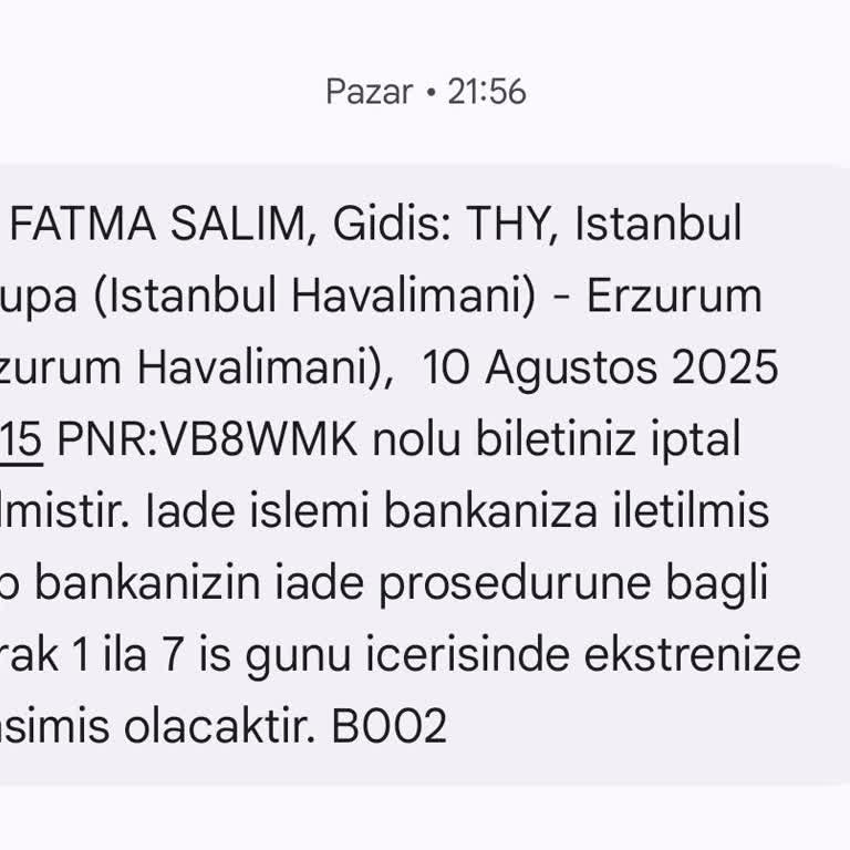 Kısa Sürede İptal Edilen Uçuş Biletinde Yüksek Kesinti Ve Yetersiz Bilgilendirme