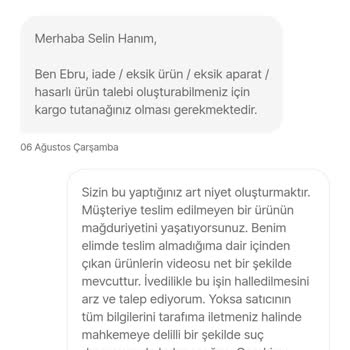 Eksik Ürünle Mağdur Edildim, Delillerim Dikkate Alınmıyor