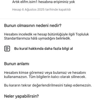Instagram Hesabım Gerekçesiz Kapatıldı Tekrar Açılmasını İstiyorum