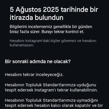 Instagram Hesabım Gerekçesiz Kapatıldı Tekrar Açılmasını İstiyorum