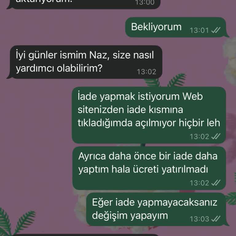 İade Edilen Elbisenin Ücreti 14 Gün Geçmesine Rağmen Kartıma Yatırılmadı