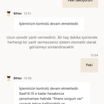 Hesabımdan Bilgim Dışında Yapılan Para Transferi Ve Yetersiz Destek