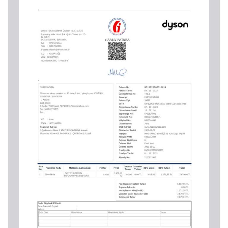 Dyson Süpürge Parça Garantisi Sözü Tutulmadı