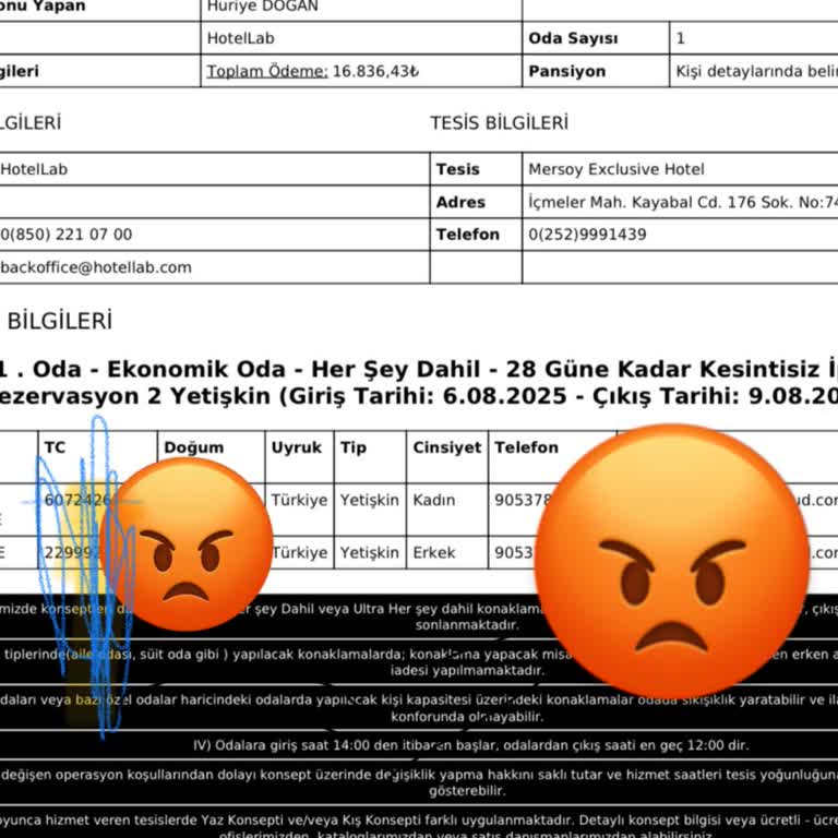 Rezervasyonum Olmadığı Söylenerek Otele Girişim Engellendi, Mağduriyetim Giderilmiyor