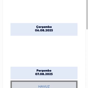 Rezervasyon Sorunu Nedeniyle Havuz Hizmetinden Yararlanamıyorum