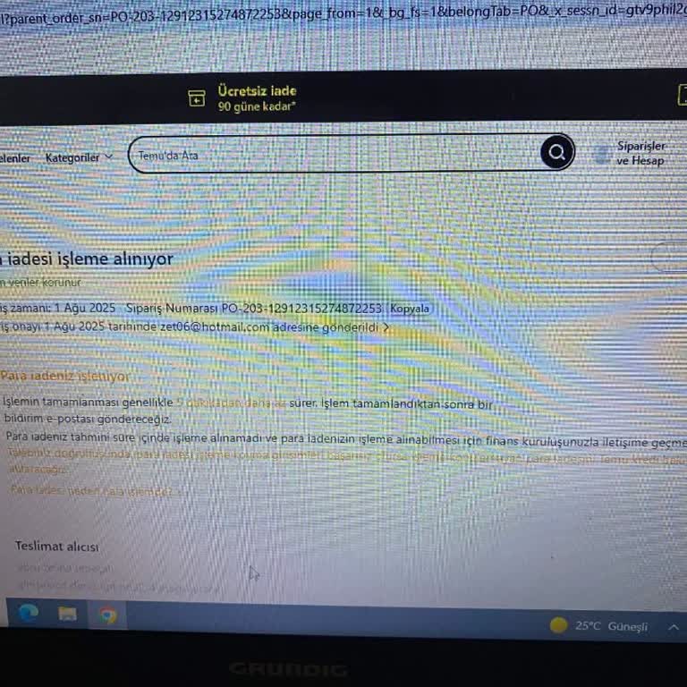 Temu'dan Yapılan İade Gecikmesi Ve Müşteri Hizmetlerinde Çözüm Eksikliği