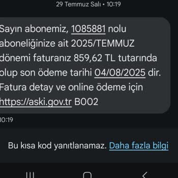 Faturada Anormal Artış Ve ASKİ'den Yanıt Alamıyorum