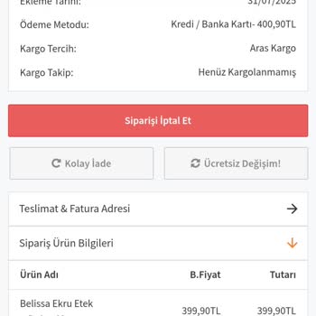 Siparişim Gönderilmedi, İletişim Kurulamıyor Ve Ücret İadesi Talebim Karşılanmıyor