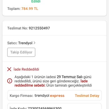 Garanti Kapsamındaki Çantam Onarılmadan Geri Gönderildi!