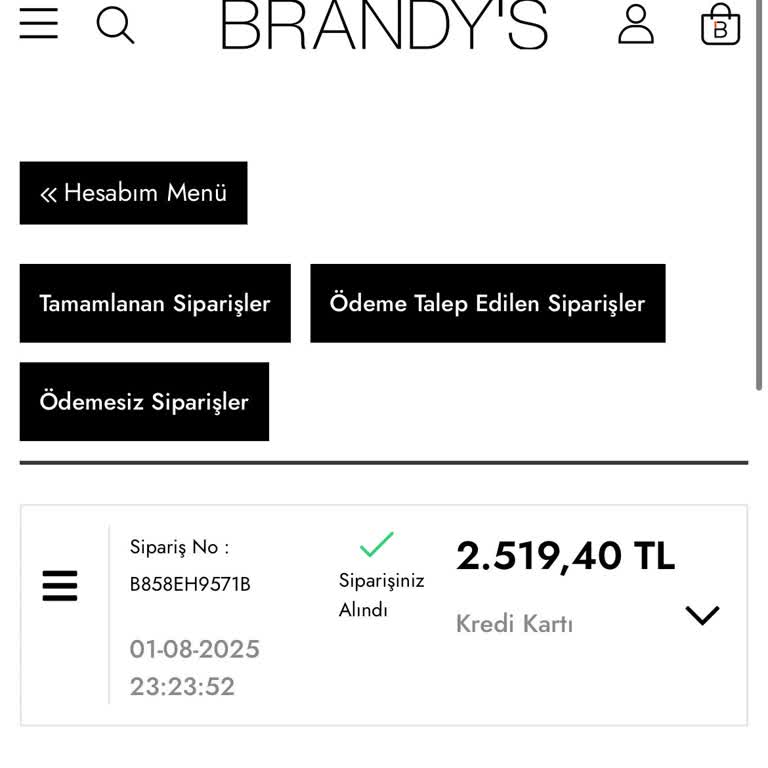 Brandy's Siparişin Gecikmesi ve Müşteri Hizmetlerinden Net Bilgi Alınamaması Mağduriyet Yaratıyor