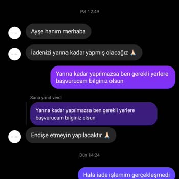 İade Edilen Elbisenin Ücret İadesi Yapılmadı, İletişim Yetersiz Kaldı