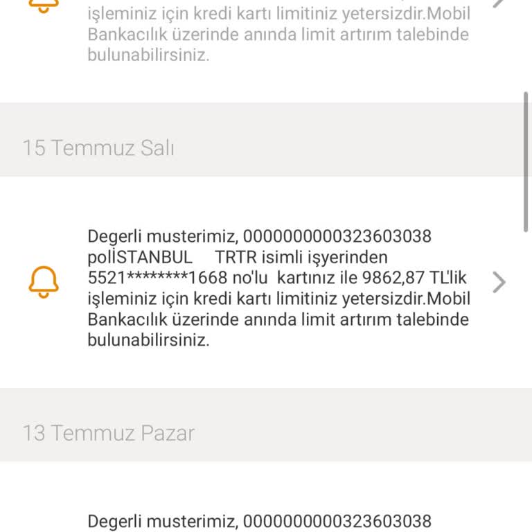 Kredi Kartımdan Bilgim Dışında İşlem Yapılmak İstendi Ve Bankadan Bildirim Alamadım