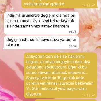 İade Hakkımın Engellenmesi Nedeniyle Yaşadığım Mağduriyetin Giderilmesini Talep Ediyorum