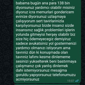 Avukatın Tehditkar Ve Kaba Davranışıyla Haksız Borç Talebi Mağduriyeti