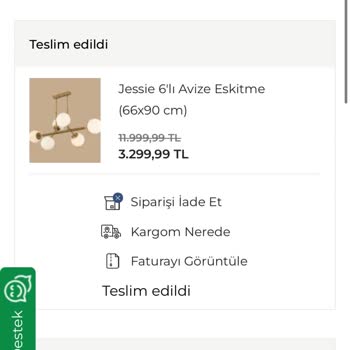 Eksik Parça Gönderilmedi, Siparişim Görünmüyor