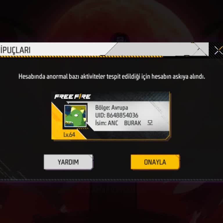 Free Fire Hesabım Haksız Yere Kalıcı Olarak Banlandı, Mağduriyetimin Giderilmesini İstiyorum