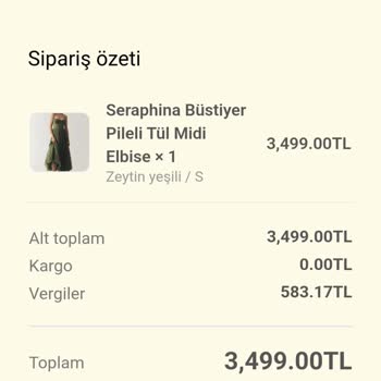 3 Ay Geciken Elbise Siparişi İçin İade Talebim