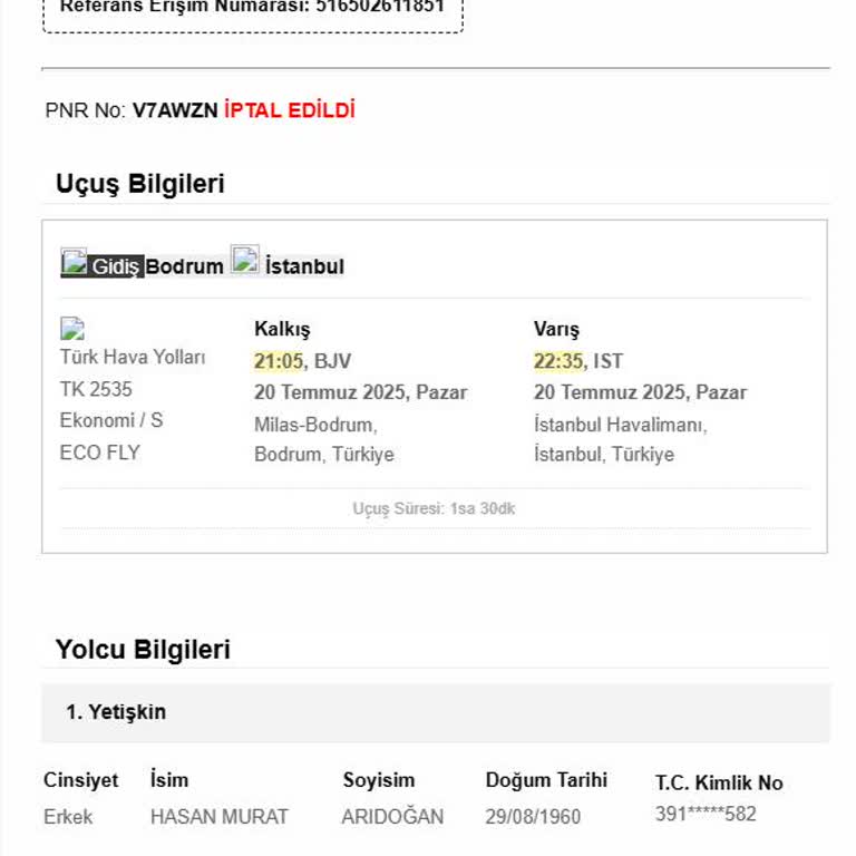 Uçak Bileti İadesi Ve Fatura Talebime Yanıt Alamıyorum