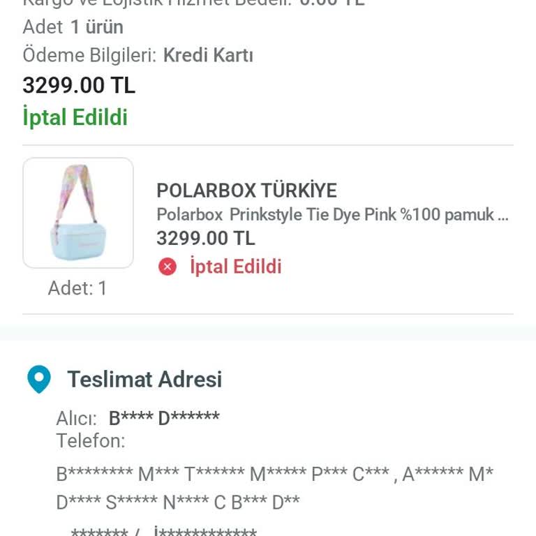 Epttavm Siparişin Stok Yetersizliği Gerekçesiyle İptal Edilmesi Ve Para İadesinin Yapılmaması!