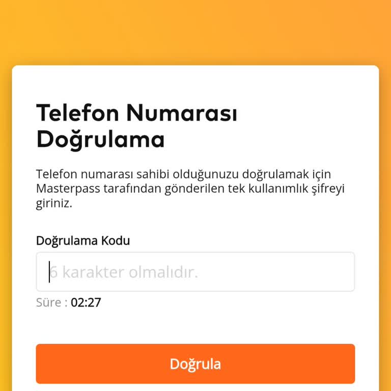 Masterpass SMS Doğrulama Sorunu Nedeniyle Hesabıma Erişemiyorum