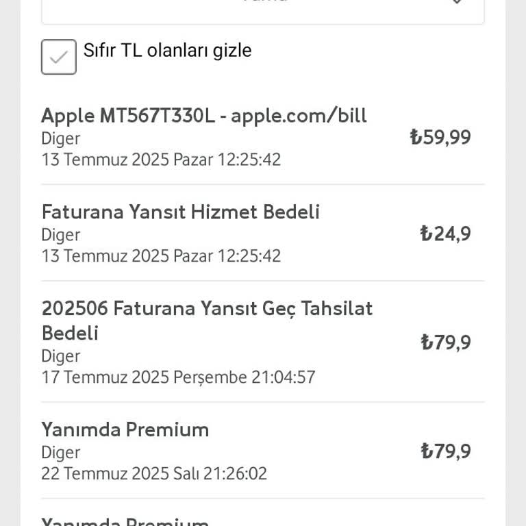Yanımda Premium Hizmetinde Hatalı Ücretlendirme Ve İade Talebi