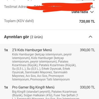 Menüdeki Ayran Seçeneğinin Sunulmaması Ve Eksik Teslimat Sorunu