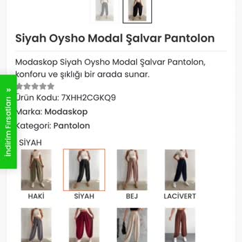 Modaskop Cepli Gösterilen Pantolon Cepsiz Geldi, İade Ve Destek Talebim Cevapsız Kaldı