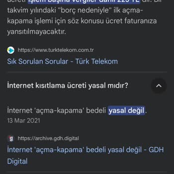 Faturama Bilgilendirme Yapılmadan Hizmet Kısıtlama Ücreti Yansıtıldı