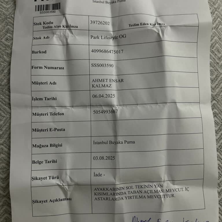 Dört Ayda Açılan Ayakkabı İçin İade Talebim Reddedildi