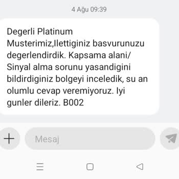 Turkcell'de Sürekli Düşük İnternet Hızı Ve İlgisiz Destek