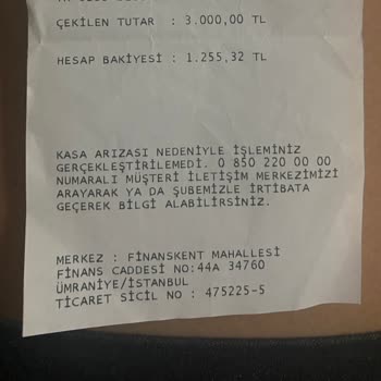 ATM Arızası Sonucu Hesabımdan Para Eksildi!
