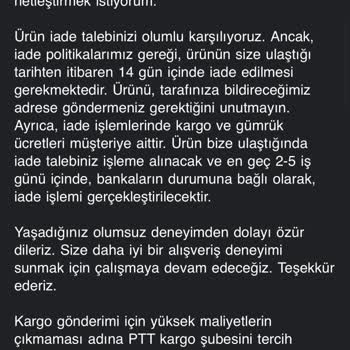 İade Edilmeyen Ürün Ve Para Nedeniyle 3 Aydır Mağdurum