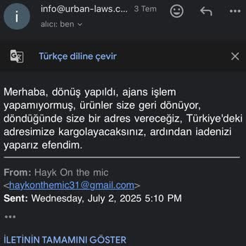 İade Edilmeyen Ürün Ve Para Nedeniyle 3 Aydır Mağdurum