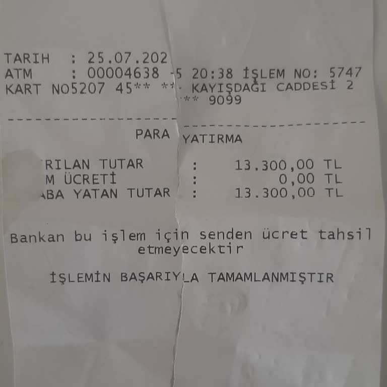ATM'den Yatırılan Paranın 13 Gündür Hesabıma Geçmemesi Ve Çözüm Sunulmaması