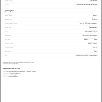 Sipariş İptal Edildi, Ücret İadesi Yapılmadı