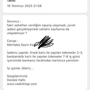 Sipariş Teslim Edilmedi, Ücret İadesi Yapılmadı Mağdur Oldum