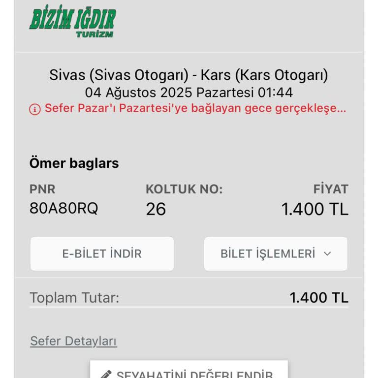 Otobüs Seferi Gecikmesi, Kötü Muamele Ve Yanlış Bilgilendirme Nedeniyle Mağduriyet