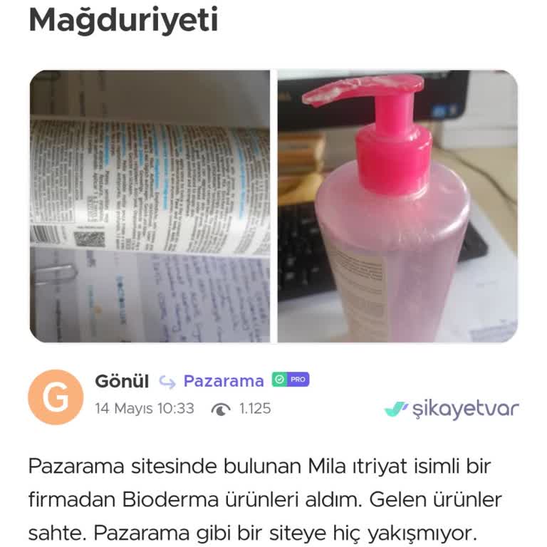Aldığım Kozmetik Ürün Sahte Olabilir, Yan Etki Ve İade Sorunu Yaşıyorum