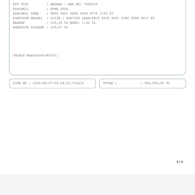 Garanti Bankası EFT İşleminde Aşırı Yüksek Ücret Kesintisi Mağduriyeti