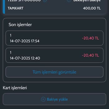 AKBİL Yüklemesi Yapılmadı, 400₺ İadem Gecikti!