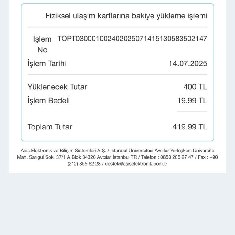 AKBİL Yüklemesi Yapılmadı, 400₺ İadem Gecikti!