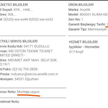 Arçelik Servisinden Klimanın Kurulumunda Büyük Hayal Kırıklığı Ve Mağduriyet