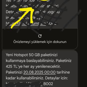 Hotspot 50GB Paket Süresiyle İlgili Yanlış Bilgilendirme Ve Mağduriyet