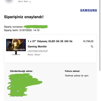 Sipariş Edilen Monitör Teslim Edilmeden İade Edildi, Mağduriyetim Giderilmiyor