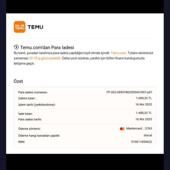 Temu'dan Alınan Ürünlerin İadesi 5 Aydır Yapılmadı, Müşteri Hizmetlerinden Çözüm Alınamıyor